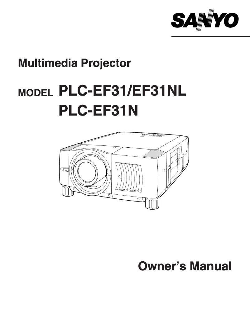 Image de la première page du manuel de l'appareil PLC-EF31N