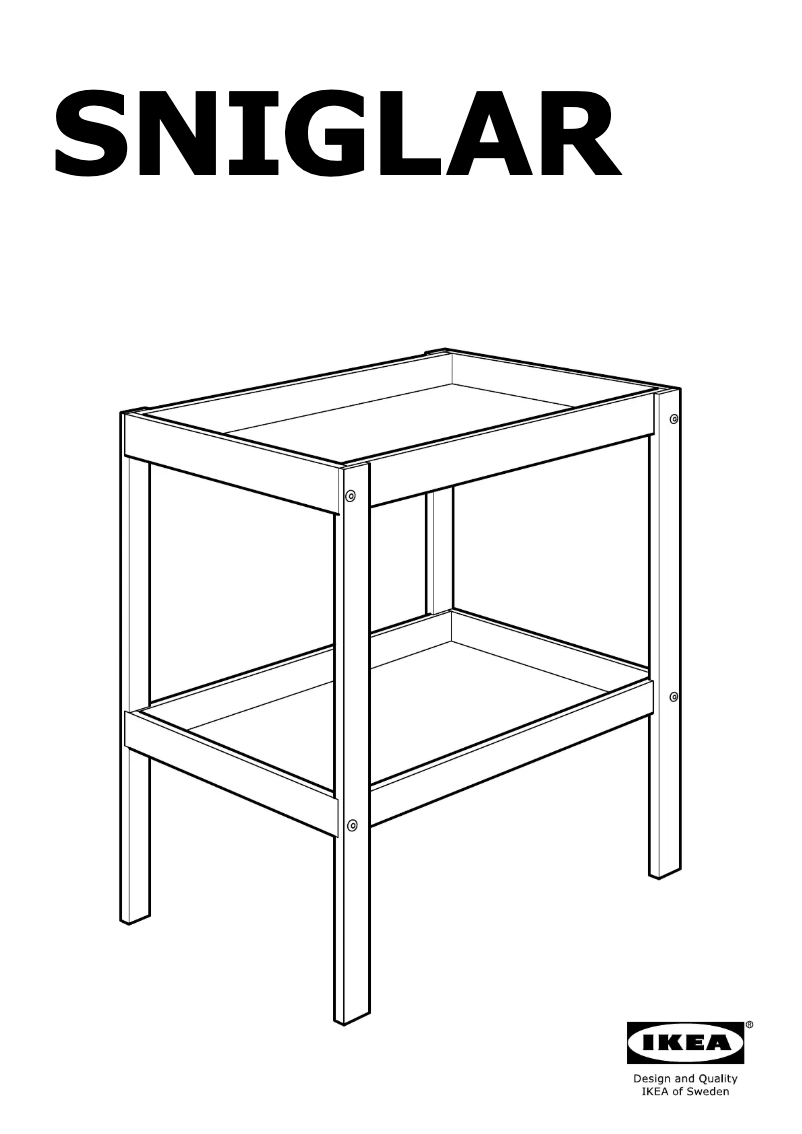 Page 1 de la notice Manuel utilisateur Ikea SNIGLAR 501.975.89