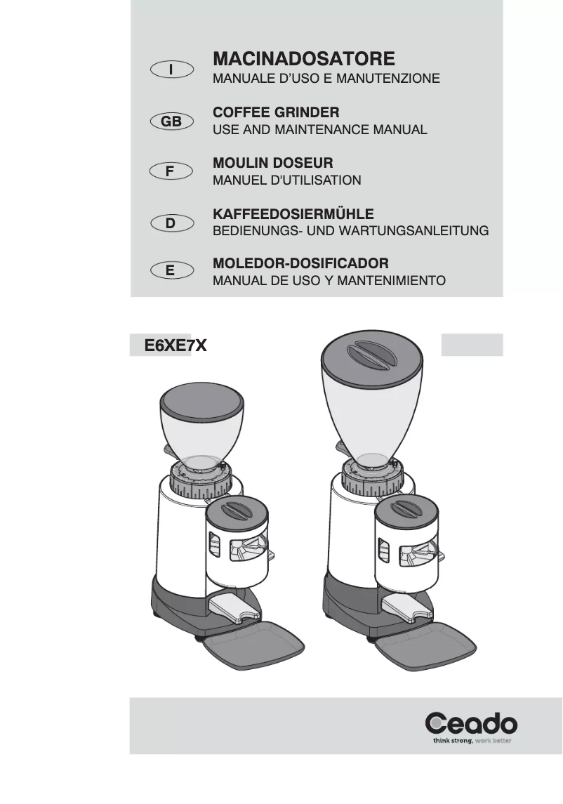 Page n°1 - Manuel utilisateur Ceado E6X
