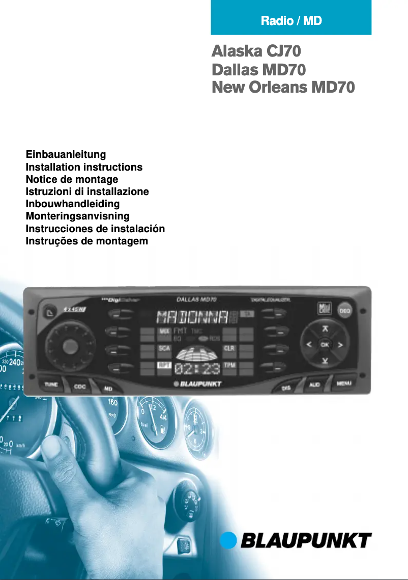 Page n°1 - Manuel utilisateur Blaupunkt Dallas MD70 CD