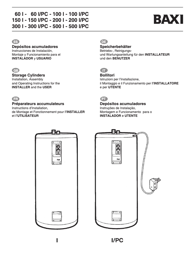 Image de la première page du manuel de l'appareil 300 l