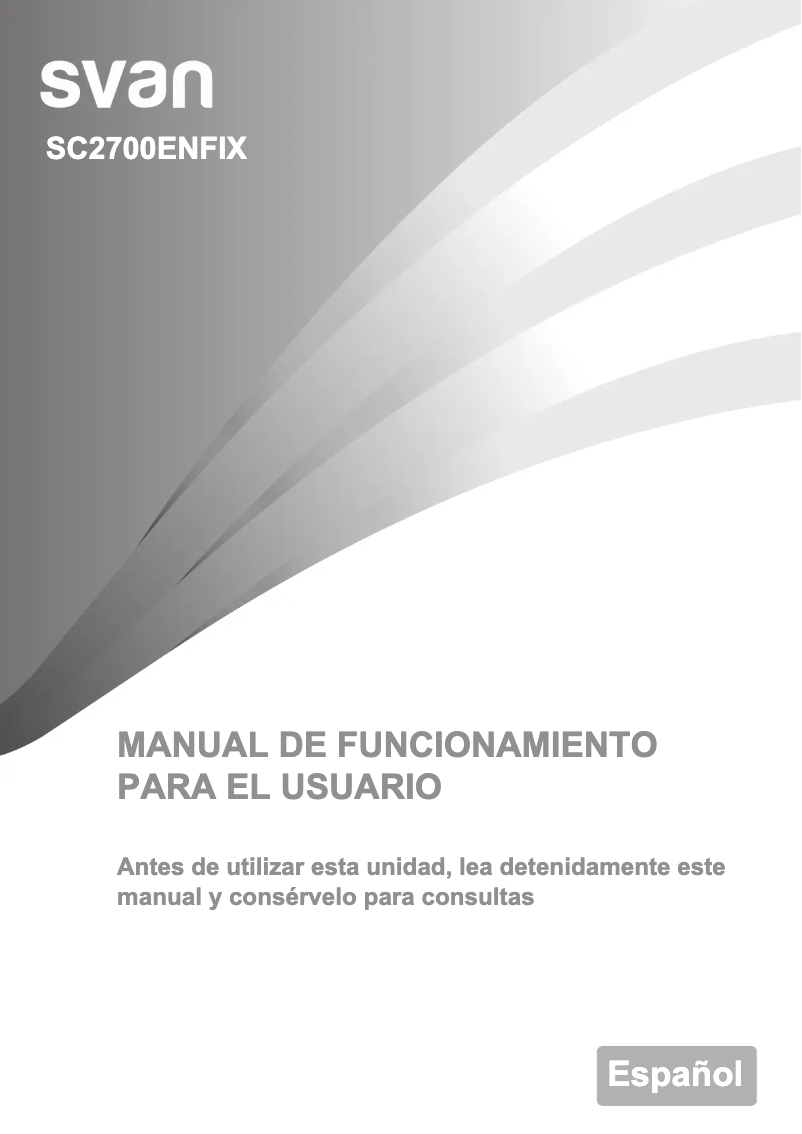 Page 1 de la notice Manuel utilisateur SVAN SC2700ENFIX