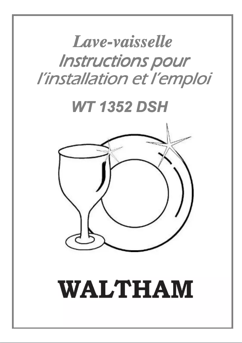 Page n°1 - Manuel utilisateur Waltham WT 1352 DSH