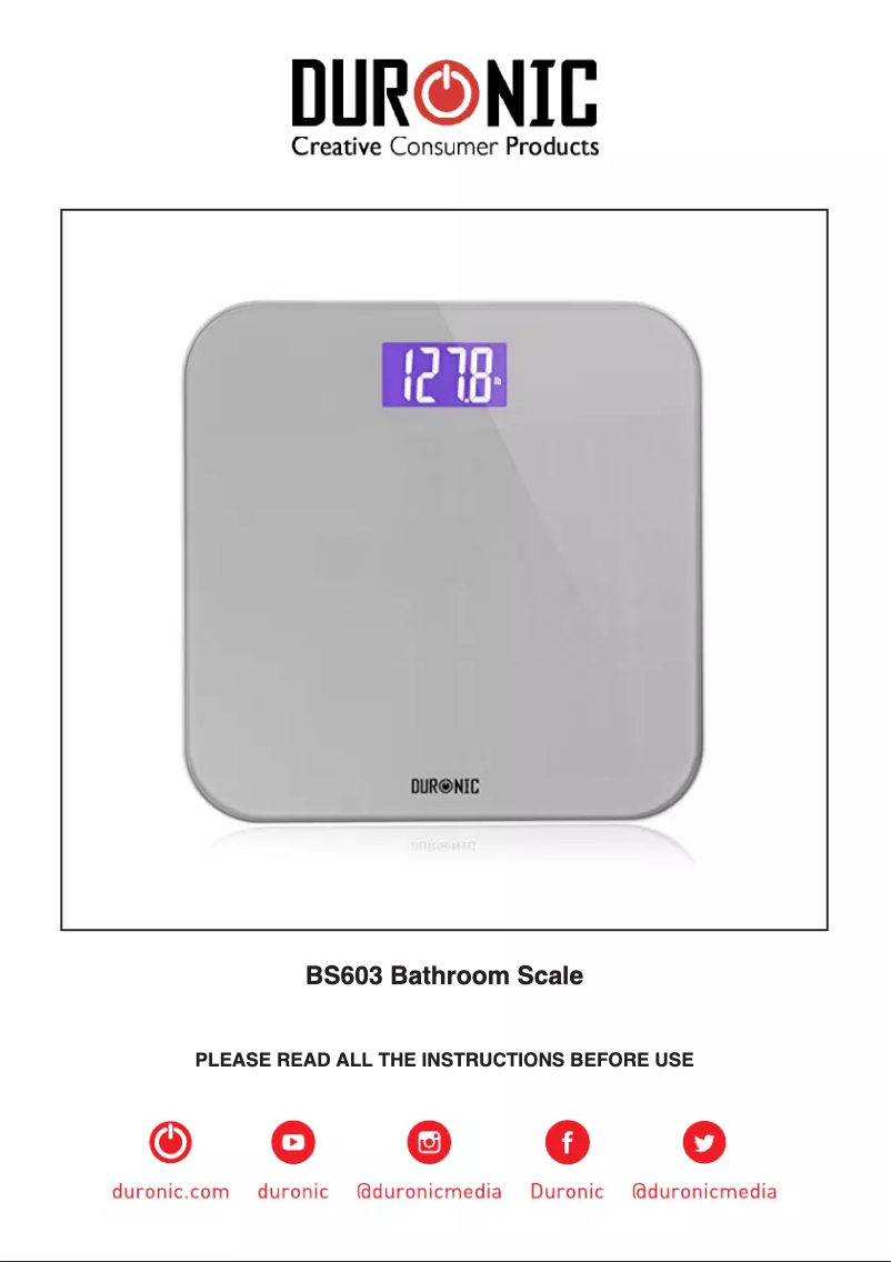 Image de la première page du manuel de l'appareil BS603