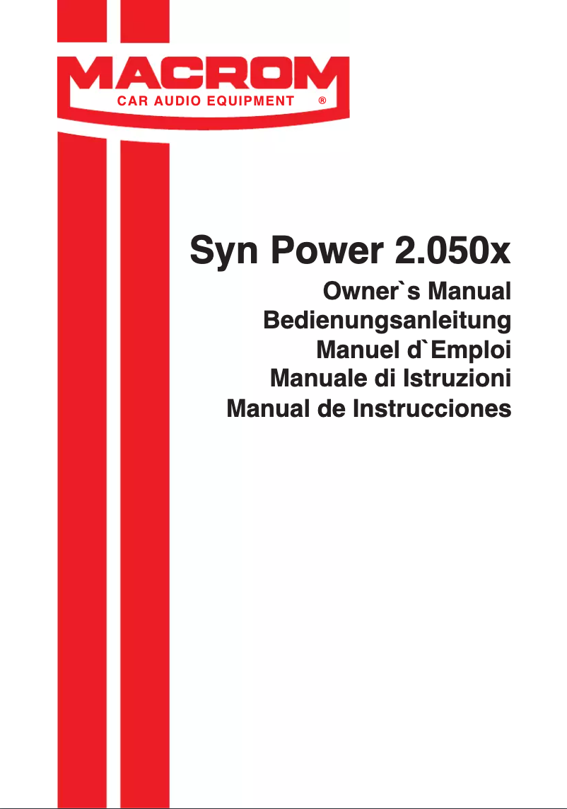 Image de la première page du manuel de l'appareil SP2.050