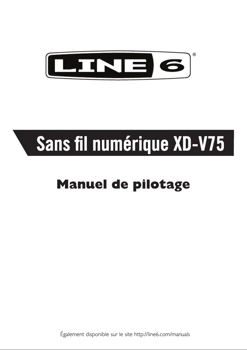 Page n°1 - Manuel utilisateur Line 6 V75-SC