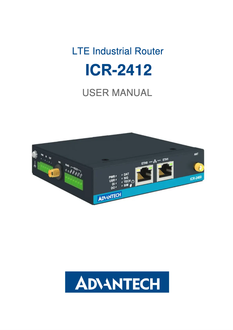 Image de la première page du manuel de l'appareil ICR-2412