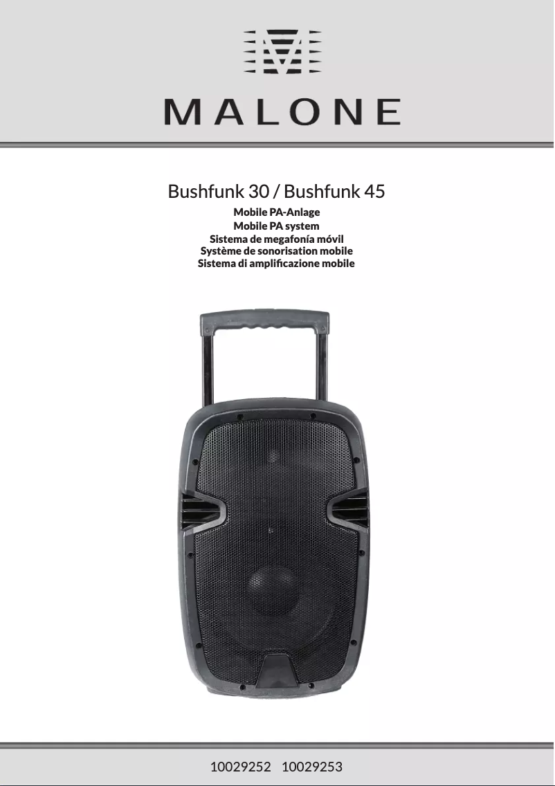 Image de la première page du manuel de l'appareil Bushfunk 30