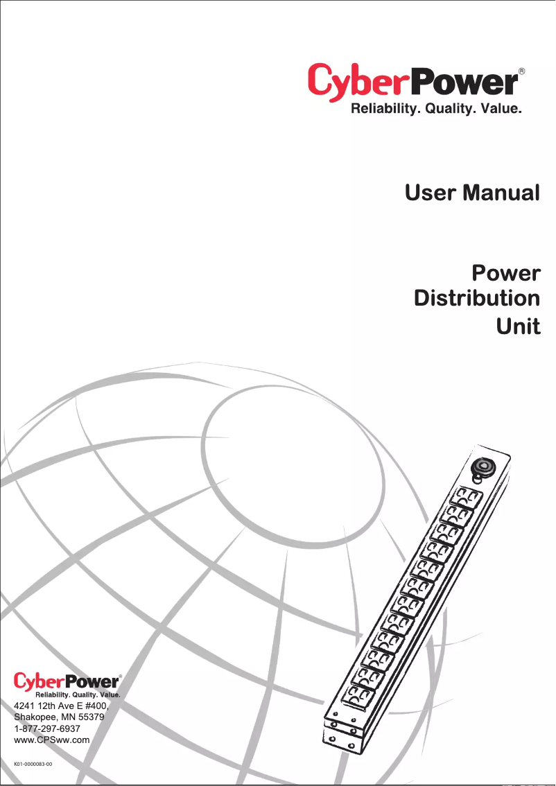 Page n°1 - Manuel utilisateur CyberPower PDU30BHVT10R