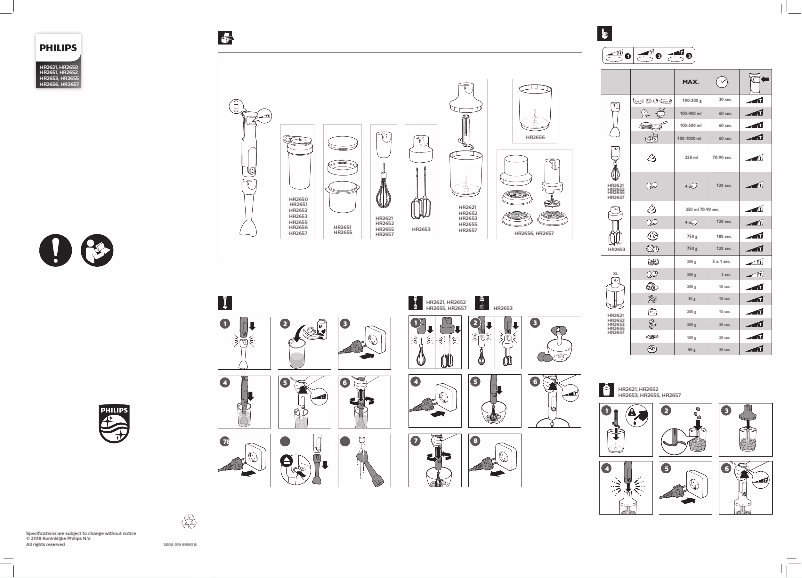 Page 1 of the manual Quick Start Guide Philips Viva Collection HR2656