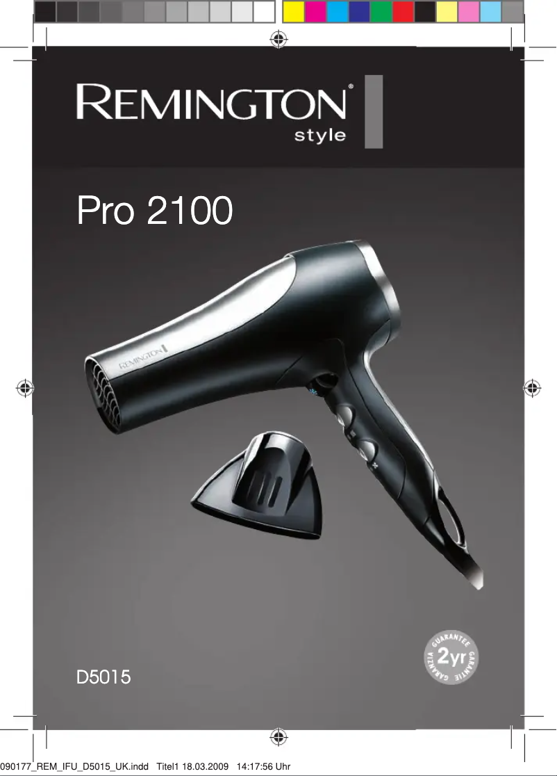 Page 1 de la notice Manuel utilisateur Remington D5015