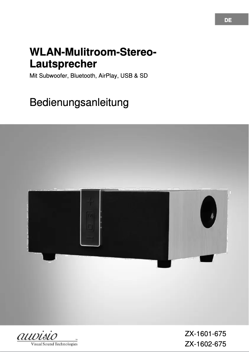 Page 1 de la notice Manuel utilisateur Auvisio ZX-1601