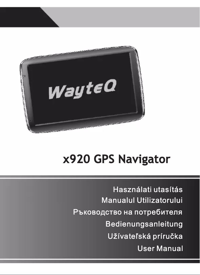 Page n°1 - Manuel utilisateur WayteQ X920