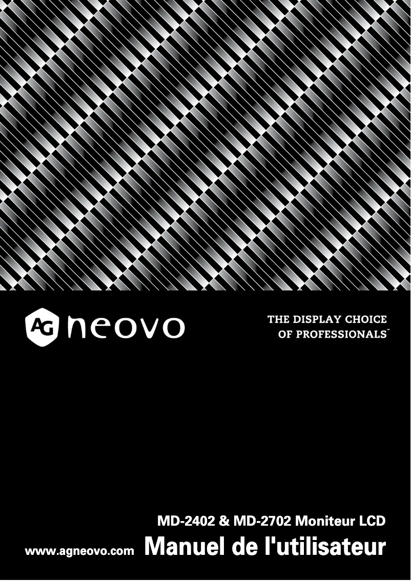 Page 1 de la notice Manuel utilisateur AG Neovo MD-2702