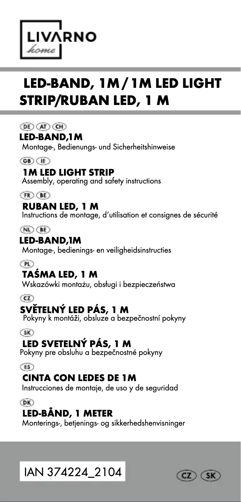 Page n°1 - Manuel utilisateur Livarno Lux HG08422A