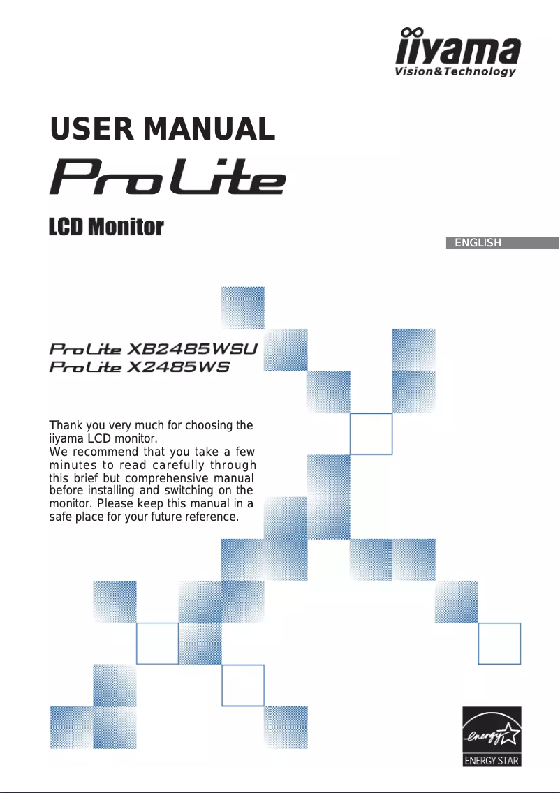 Page 1 de la notice Manuel utilisateur Iiyama ProLite X2485WS-B3