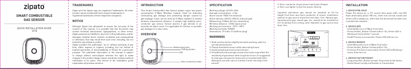 Page n°1 - Manuel utilisateur Zipato Z-wave HM-HS1CG-Z.EU