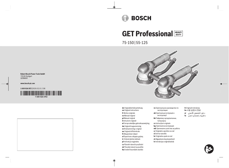 Page n°1 - Manuel utilisateur Bosch GET 55-125 Professional