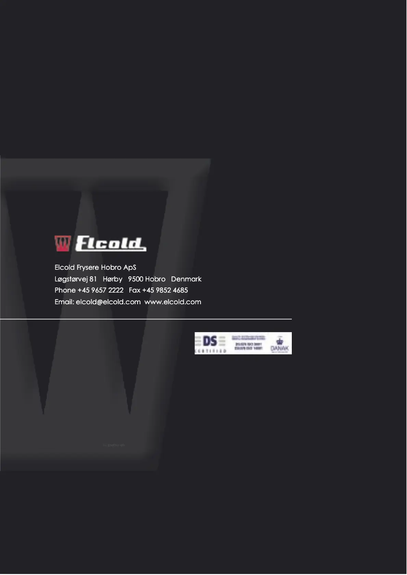 Page n°1 - Manuel utilisateur Elcold UNI 31