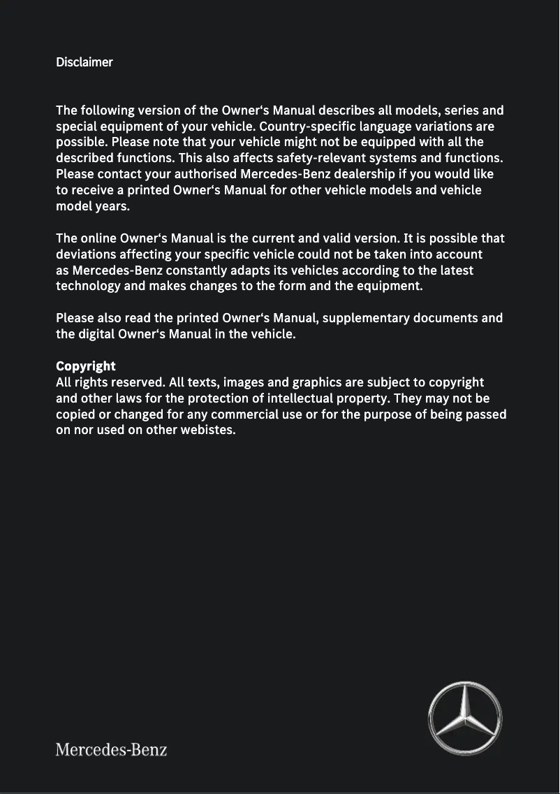 Page 1 de la notice Manuel utilisateur Mercedes-Benz SL (2008)