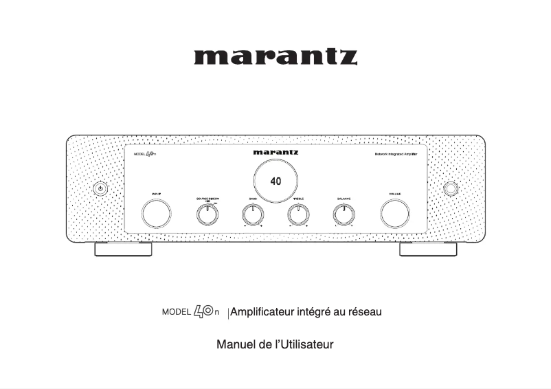 Page n°1 - Manuel utilisateur Marantz Model 40n