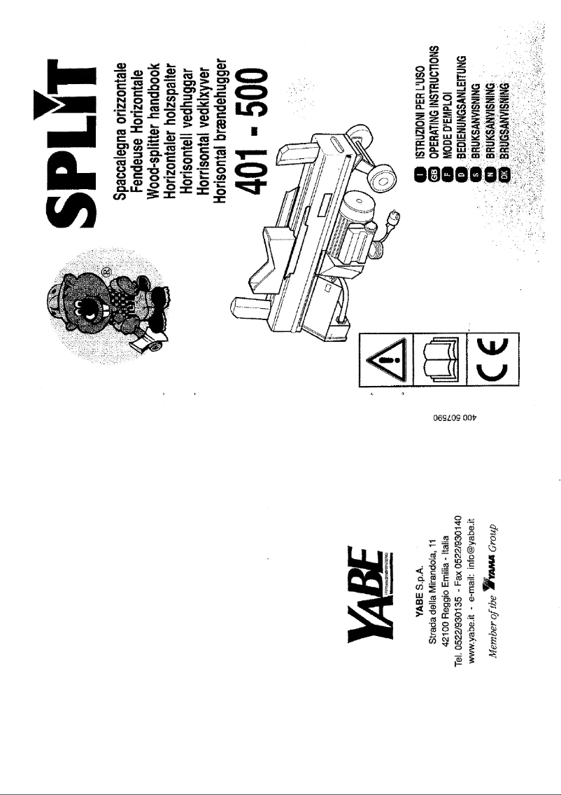 Page 1 de la notice Manuel utilisateur Split 500