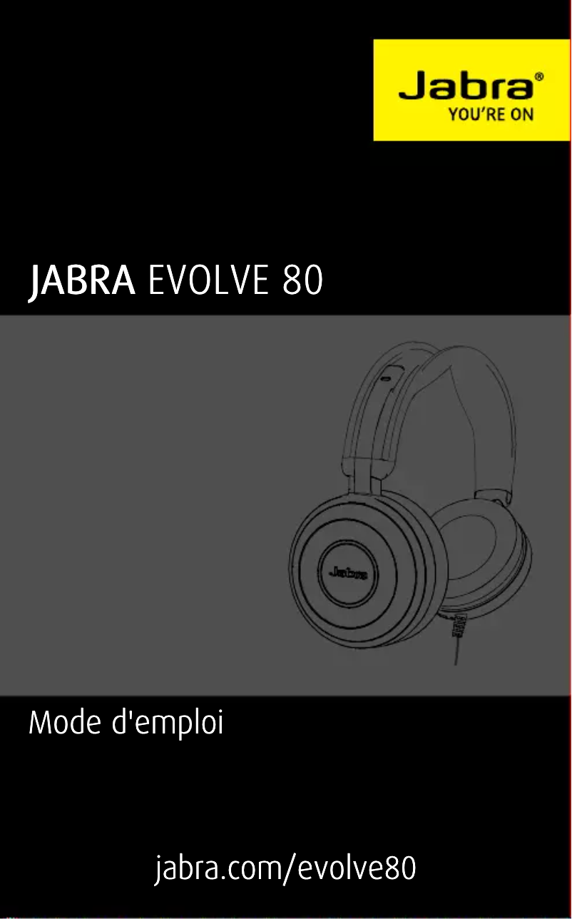Page 1 de la notice Manuel utilisateur Jabra Evolve 80
