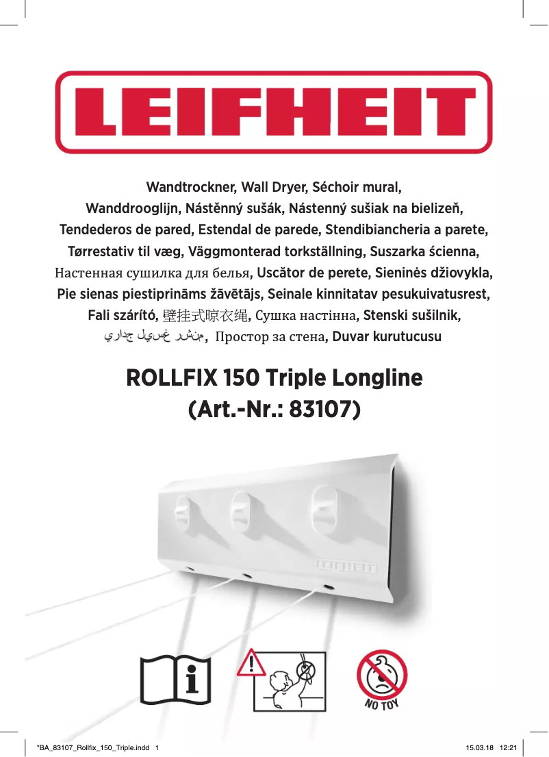 Page n°1 - Manuel utilisateur Leifheit Rollfix 150