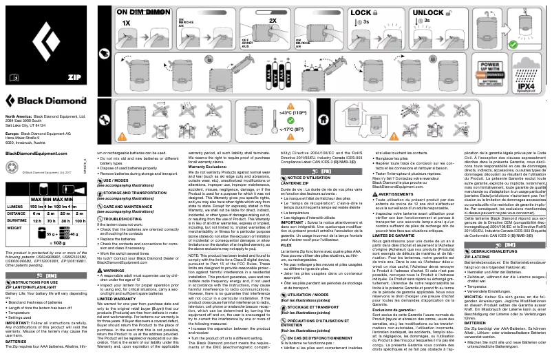 Image de la première page du manuel de l'appareil Zip