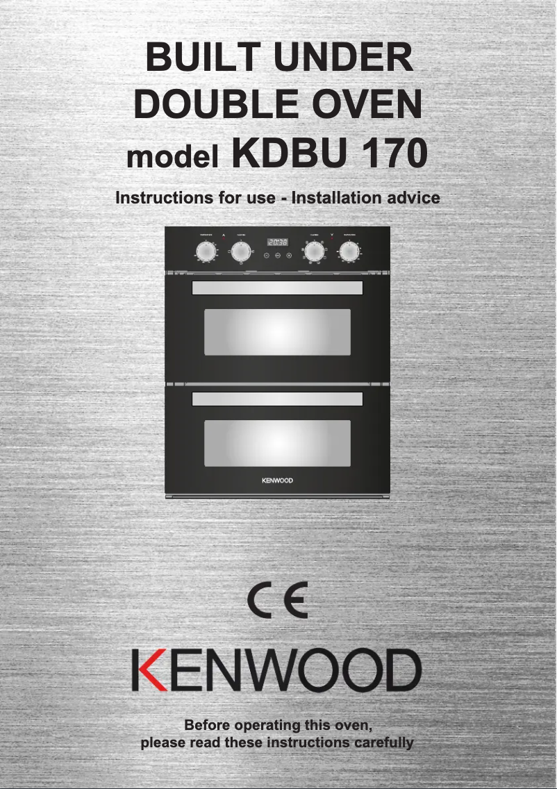 Page 1 de la notice Manuel utilisateur Kenwood KDBU 170