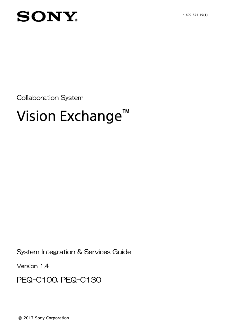 Page n°1 - Manuel utilisateur Sony PEQ-C100