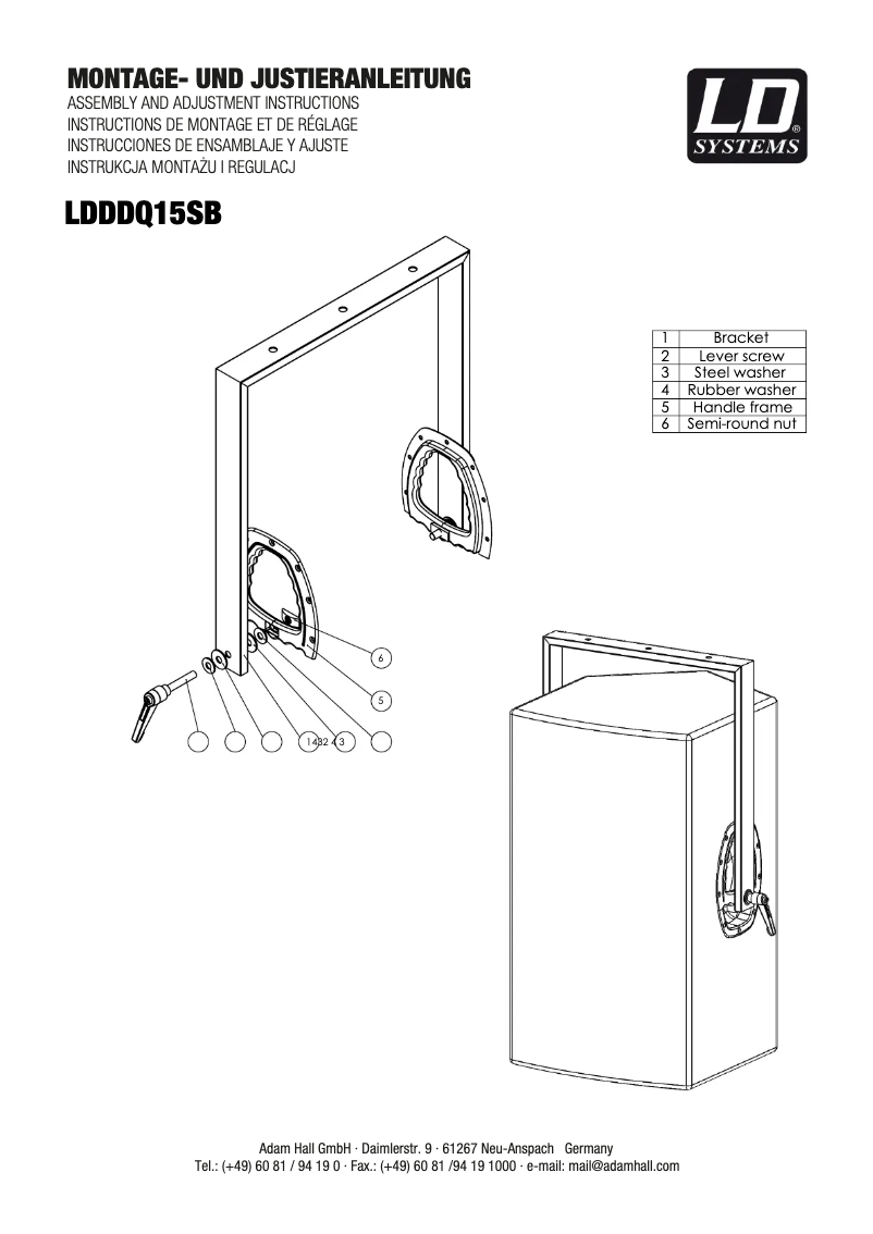 Page 1 de la notice Manuel utilisateur LD Systems DDQ 15 SB