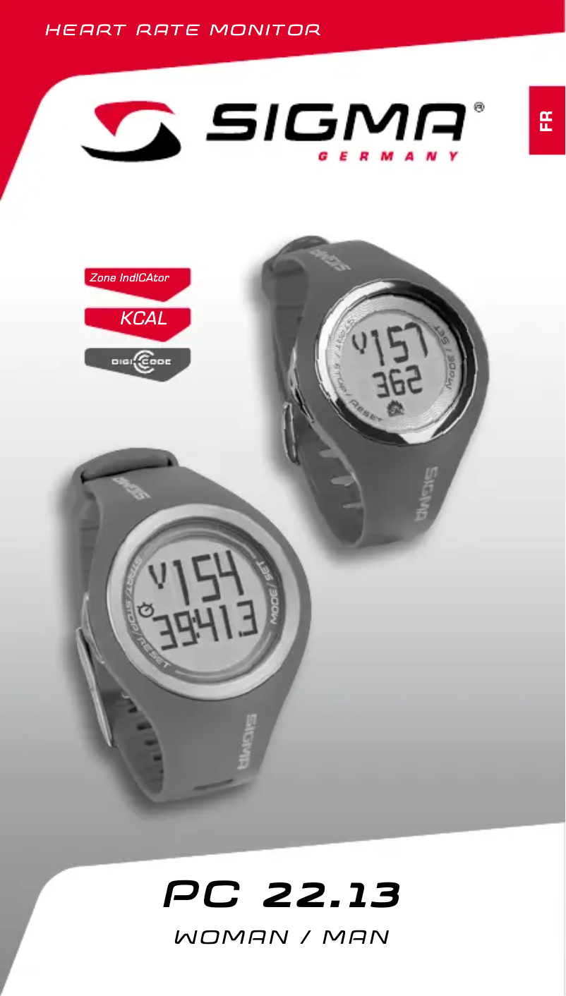 Page 1 de la notice Manuel utilisateur Sigma Sport PC 22.13