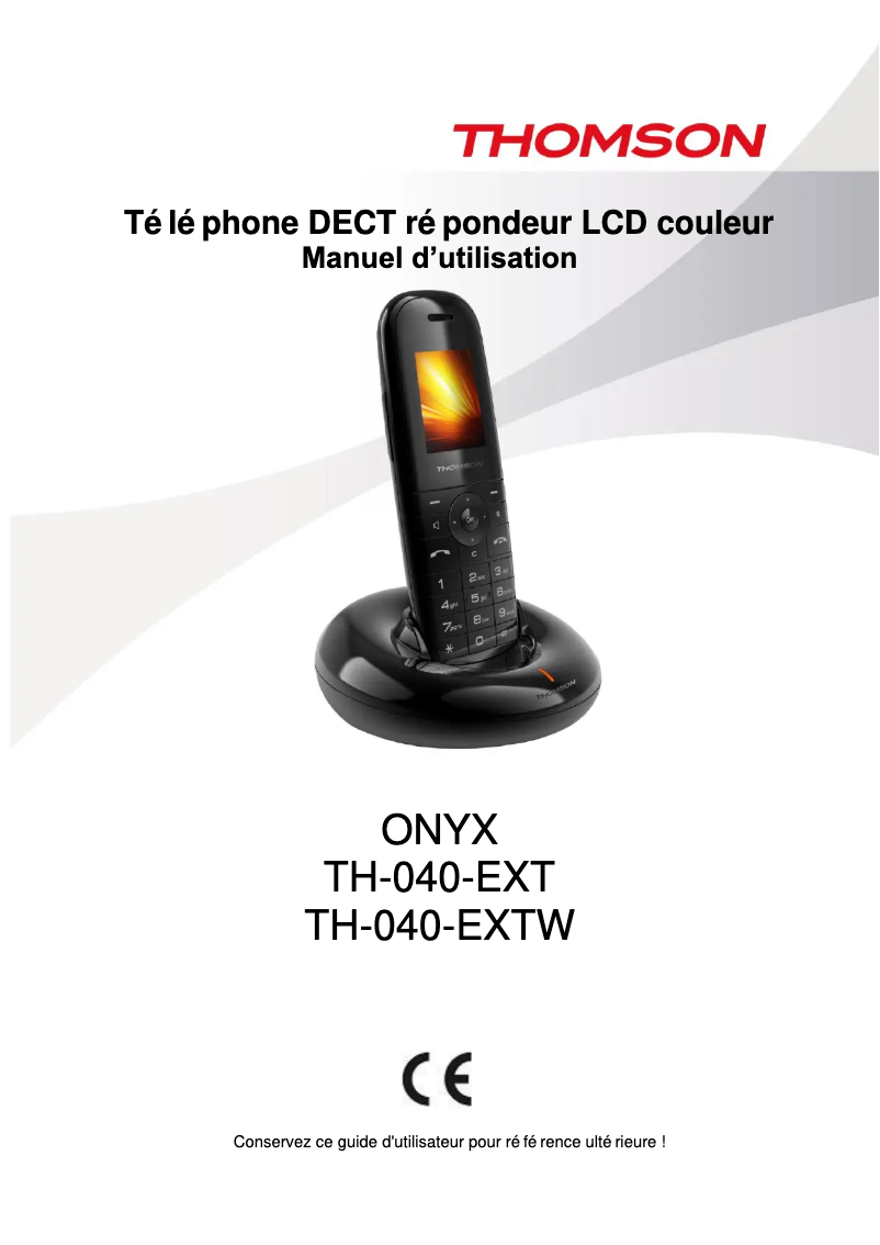 Imagen de la primera página del manual del dispositivo Onyx TH040