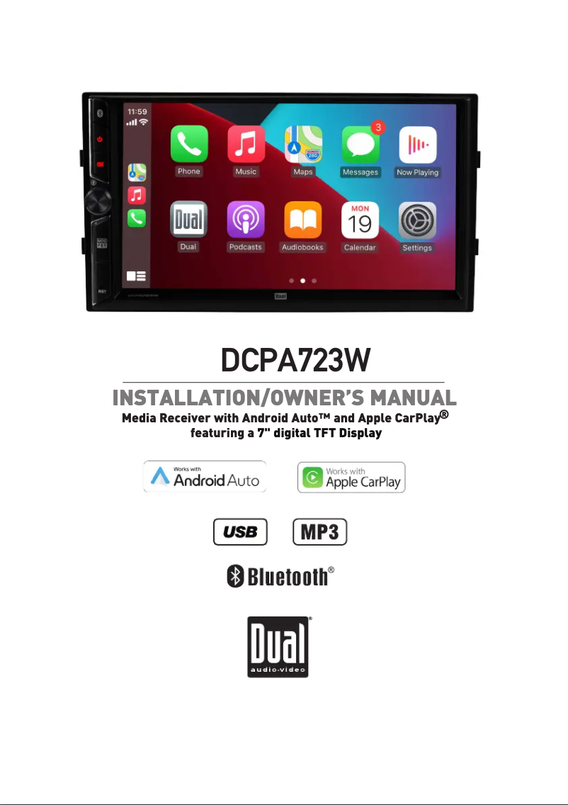 Page 1 de la notice Manuel utilisateur Dual DCPA723W