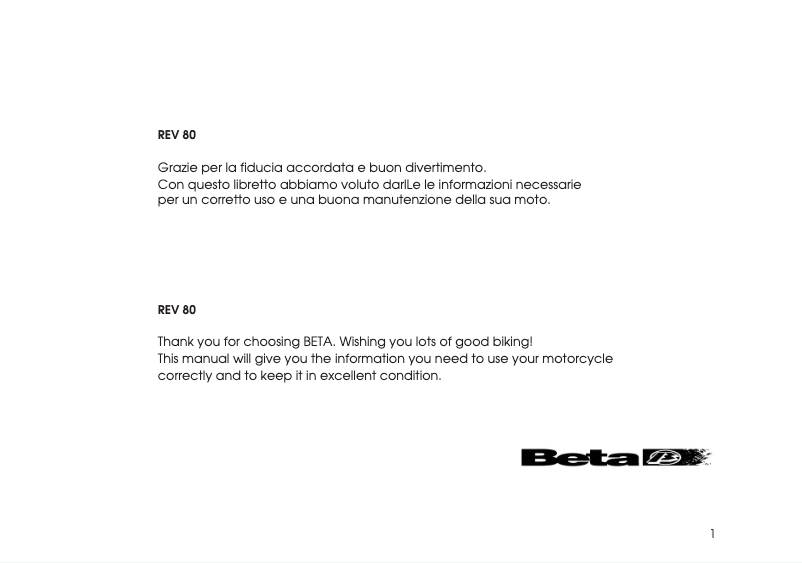 Imagen de la primera página del manual del dispositivo REV 80 (2008)