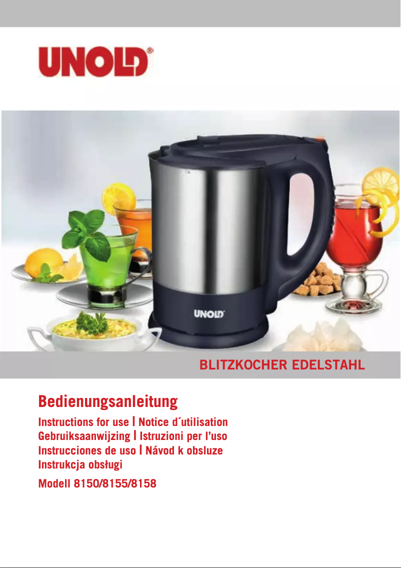 Image de la première page du manuel de l'appareil 8158