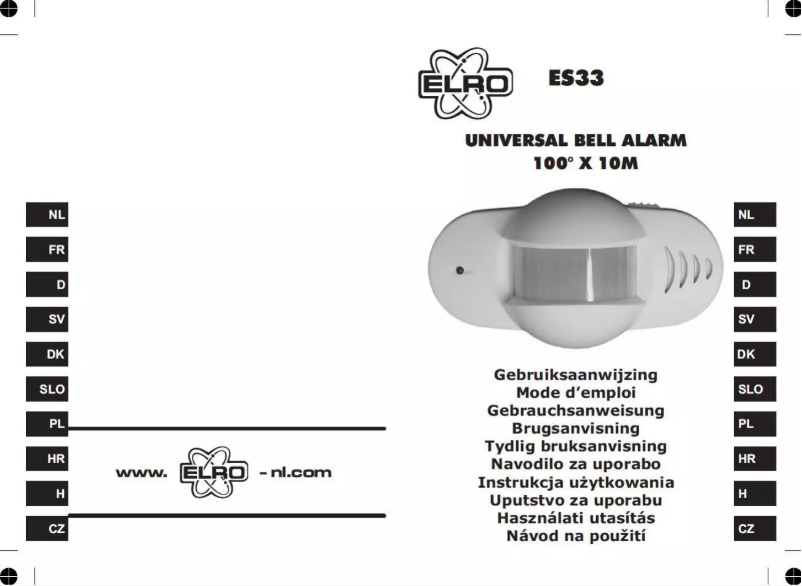 Page n°1 - Manuel utilisateur Elro ES33