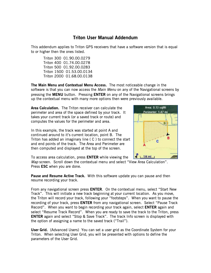 Page n°1 - Manuel utilisateur Magellan Triton 1500