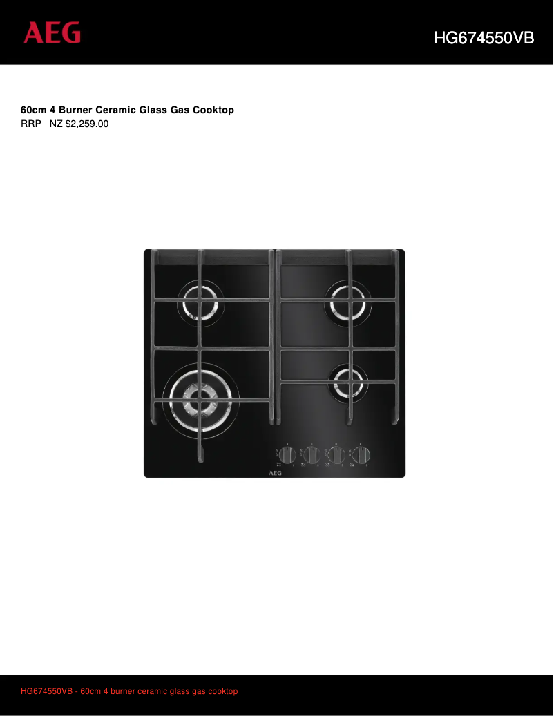 Imagen de la primera página del manual del dispositivo HG674550VB