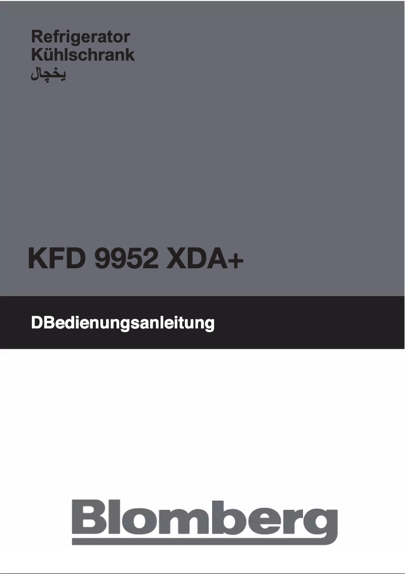 Image de la première page du manuel de l'appareil KFD 9952 XDA