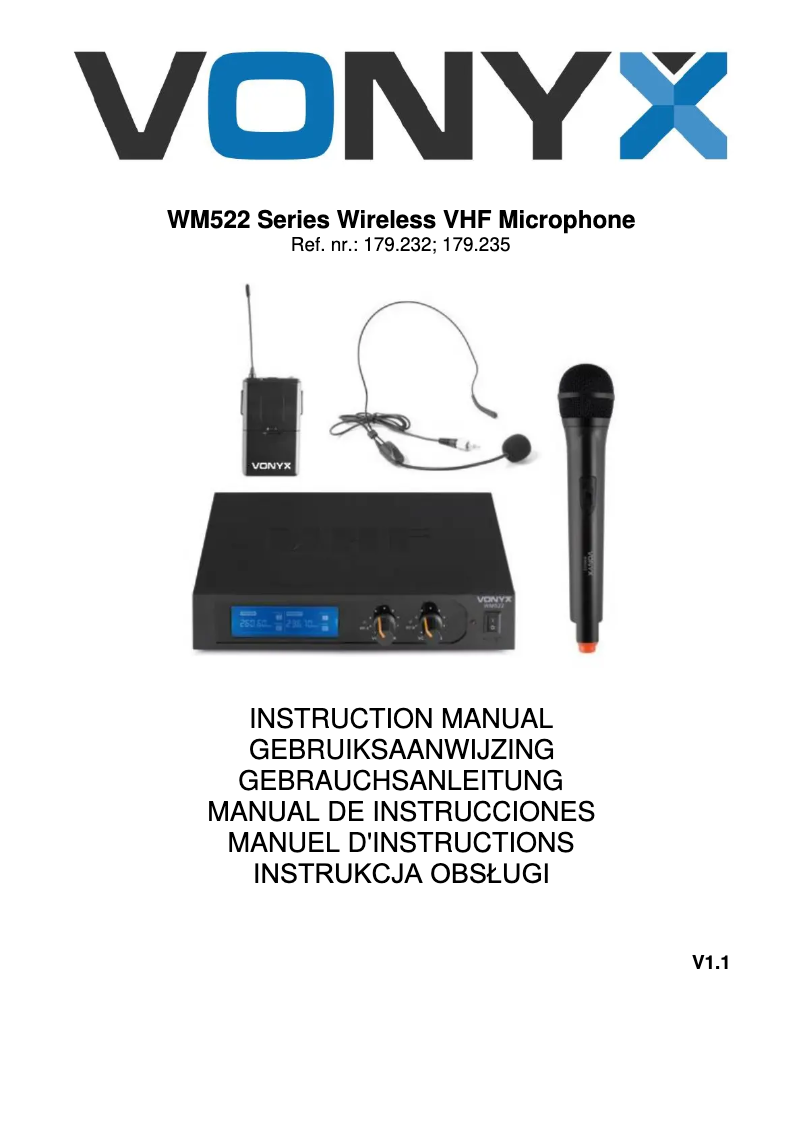 Imagen de la primera página del manual del dispositivo WM522B