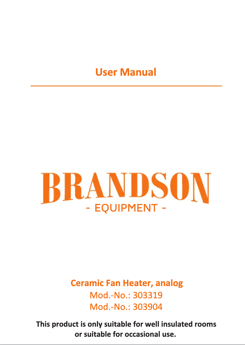 Página 1 del manual Manual de usuario Brandson 303904