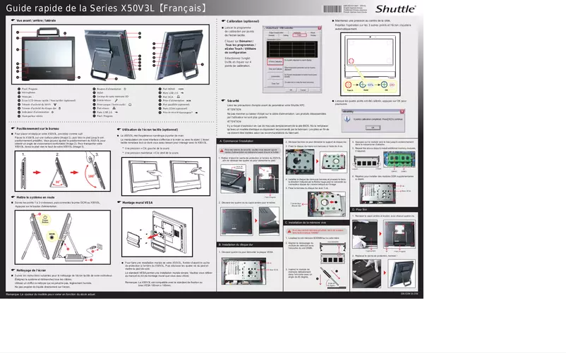 Page n°1 - Manuel utilisateur Shuttle X 5031TA
