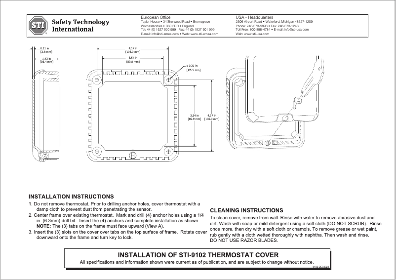 Page n°1 - Manuel utilisateur STI STI-9102