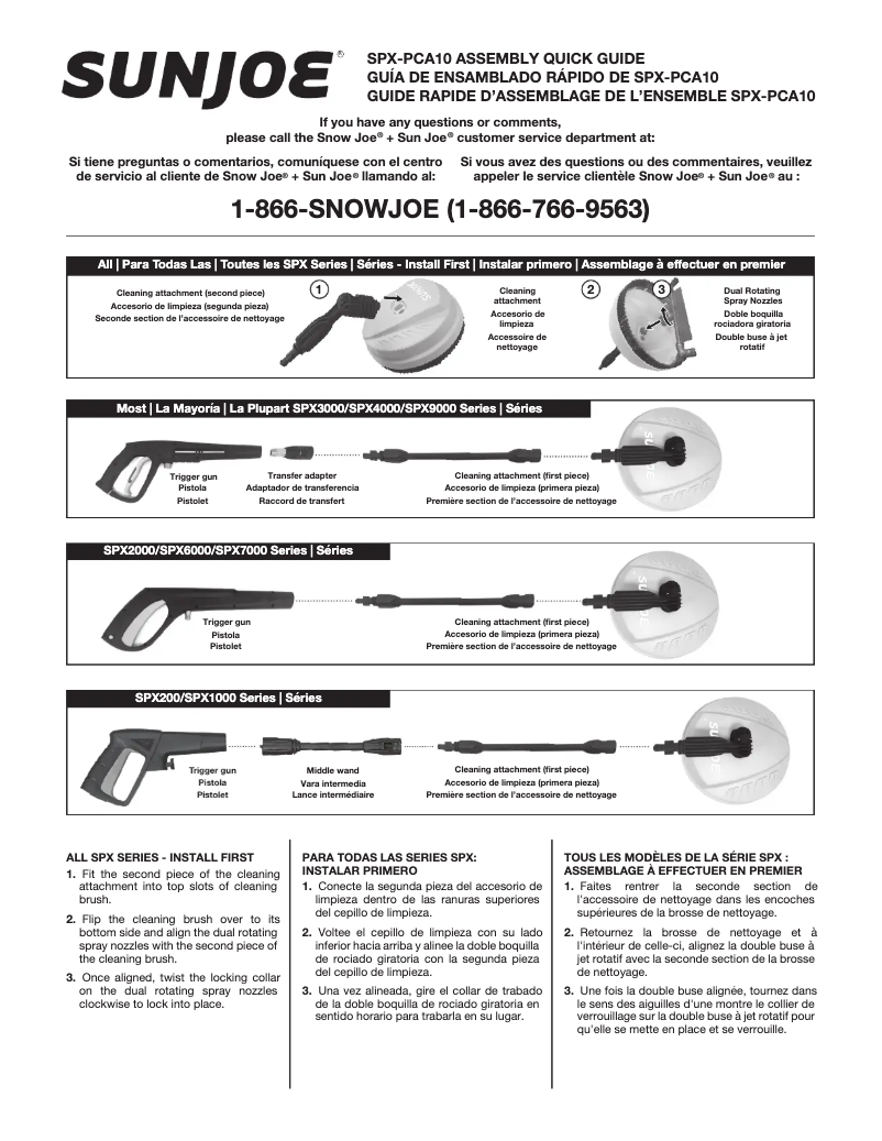 Image de la première page du manuel de l'appareil SPX-PCA10-RM