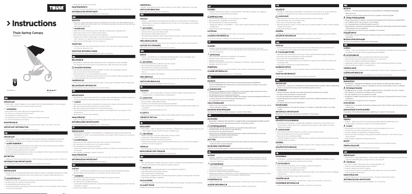 Page 1 de la notice Manuel utilisateur Thule Spring Canopy