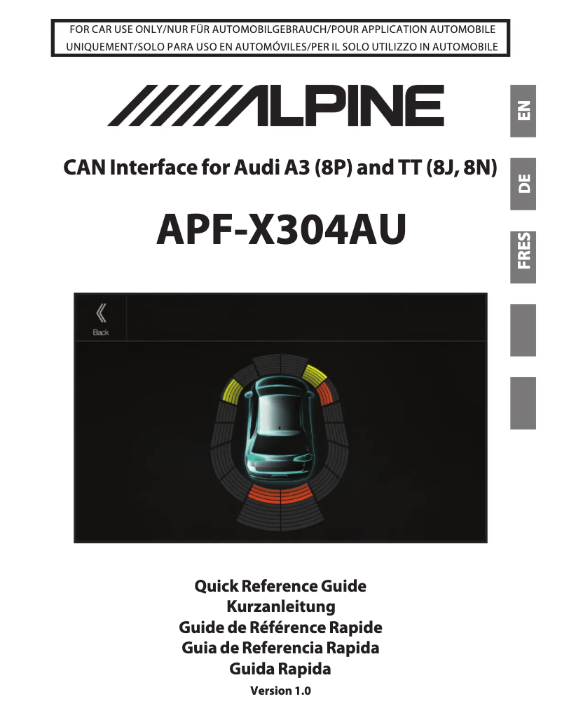 Page n°1 - Manuel utilisateur Alpine APF-X304AU