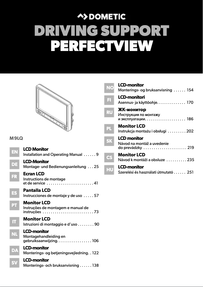 Page n°1 - Manuel utilisateur Dometic PerfectView M 9LQ