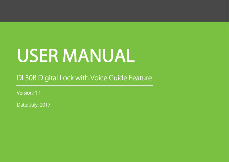 Page 1 de la notice Manuel utilisateur ZKTeco DL30DB